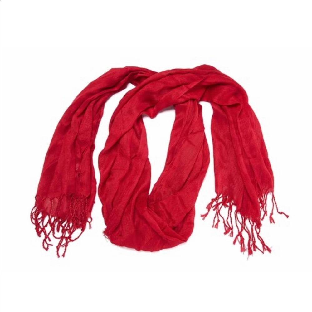 In a pinch faux pashmina shawl scarf with fringe